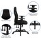 Emma and Oliver High Back Fabric Multifunction Swivel Ergonomic Task Office Chair with Adjustable Arms